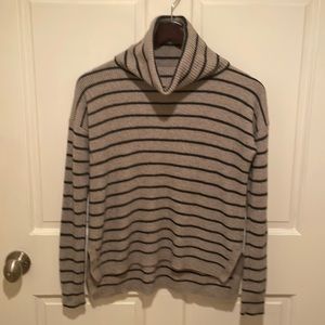 Madewell black and grey striped wool blend sweater size S
